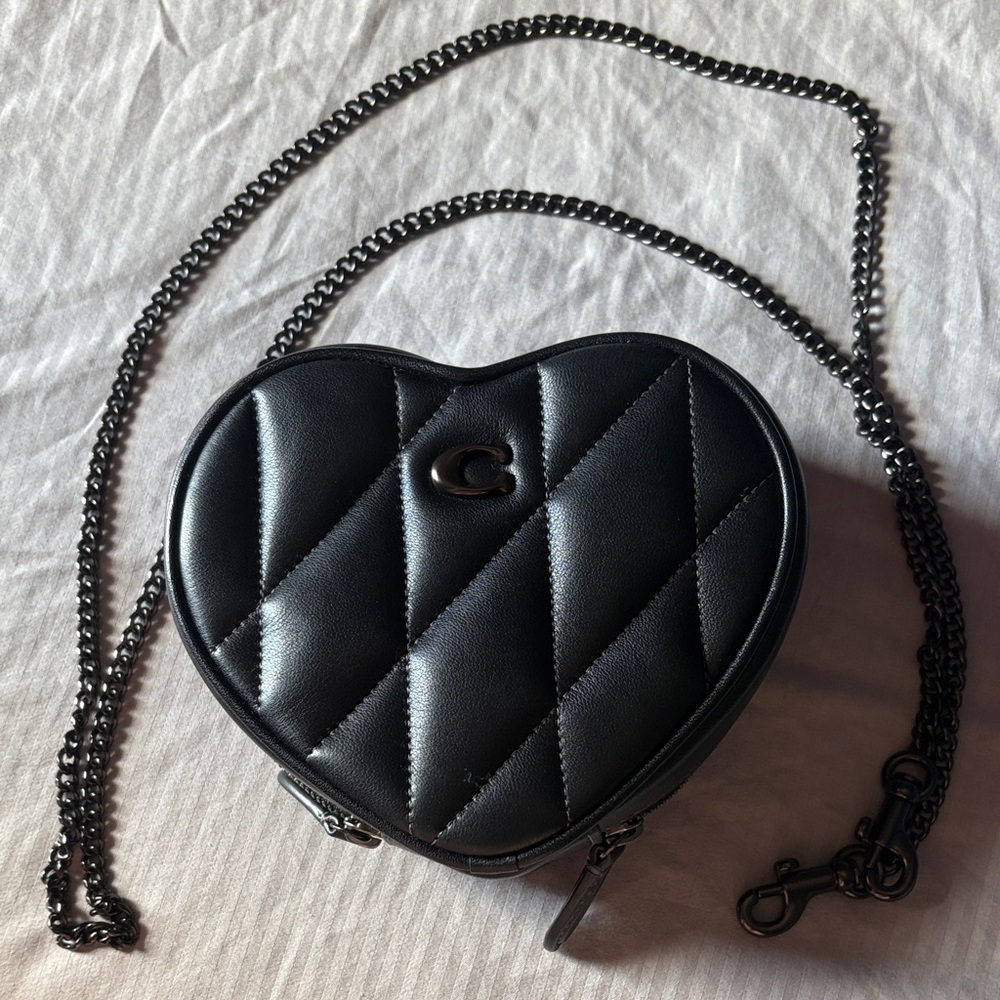 Coach quilted heart 14 bag